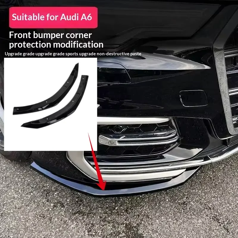 

Front bumper kit with front lip, guard and scratch-resistant decorative accessories for Audi A6 C8 (19-26 models)