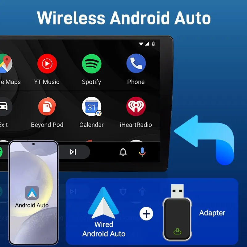 Neue drahtlose Carplay-Auto-Konnektivitätsbox, intelligente drahtlose Box, 2-in-1-Plug-and-Play, automatische Bluetooth 5.0-Verbindung, 5,8 GHz WLAN