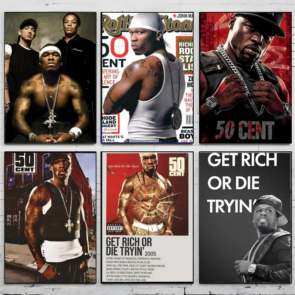 Hip Hop Rap 50 Cent Poster Premium Decor Art & Gift for Household Lounge Home Ornaments
