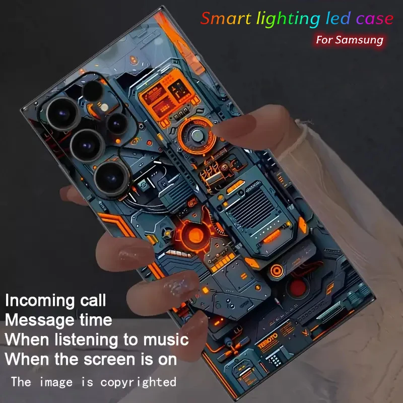 

Luminous Case For Samsung Galaxy A15 A35 A17 A56 A25 A26 A16 S25 S24 S23 Ultra S22 S21 Plus S20 FE ZFold 7 6 5 4 Phone LED Cover