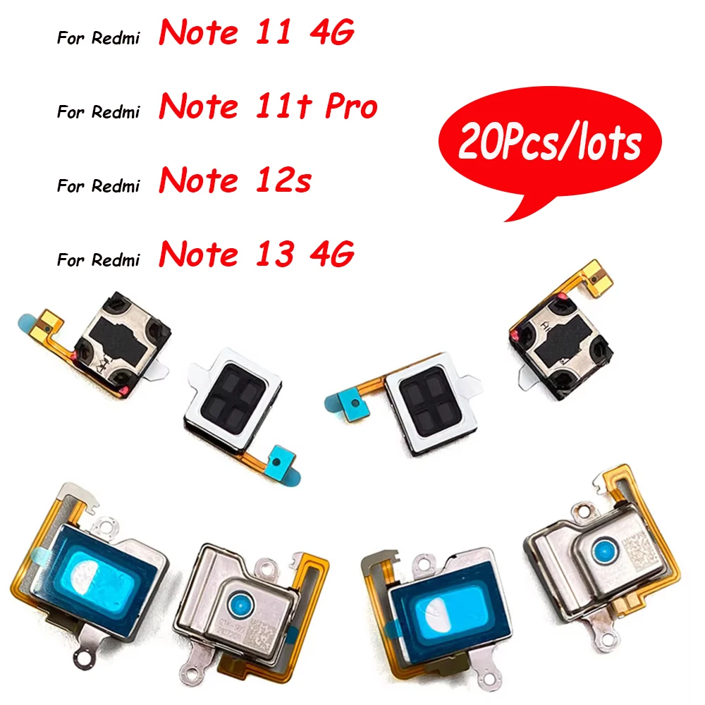 

20Pcs，NEW Tested For Xiaomi Redmi Note 11 11S 11T 12 13 Pro Plus 4G 5G Earpiece Ear Sound Top Speaker Receiver Replacement