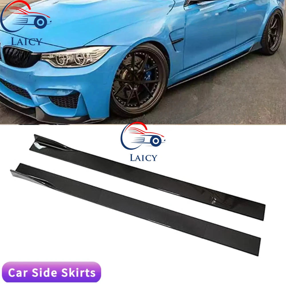 

LAICY For F80 F30 F31 M3 320i 2012-18 86.6'' Side Skirt Splitter Spoiler Lip Rocker Panel Extensions Body Kit Car Bumpers Black