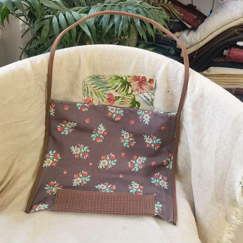 Monederos y bolsos de lona para mujer, bolso Retro de estilo perezoso, bolsos de flores elegantes de estilo francés, 2023