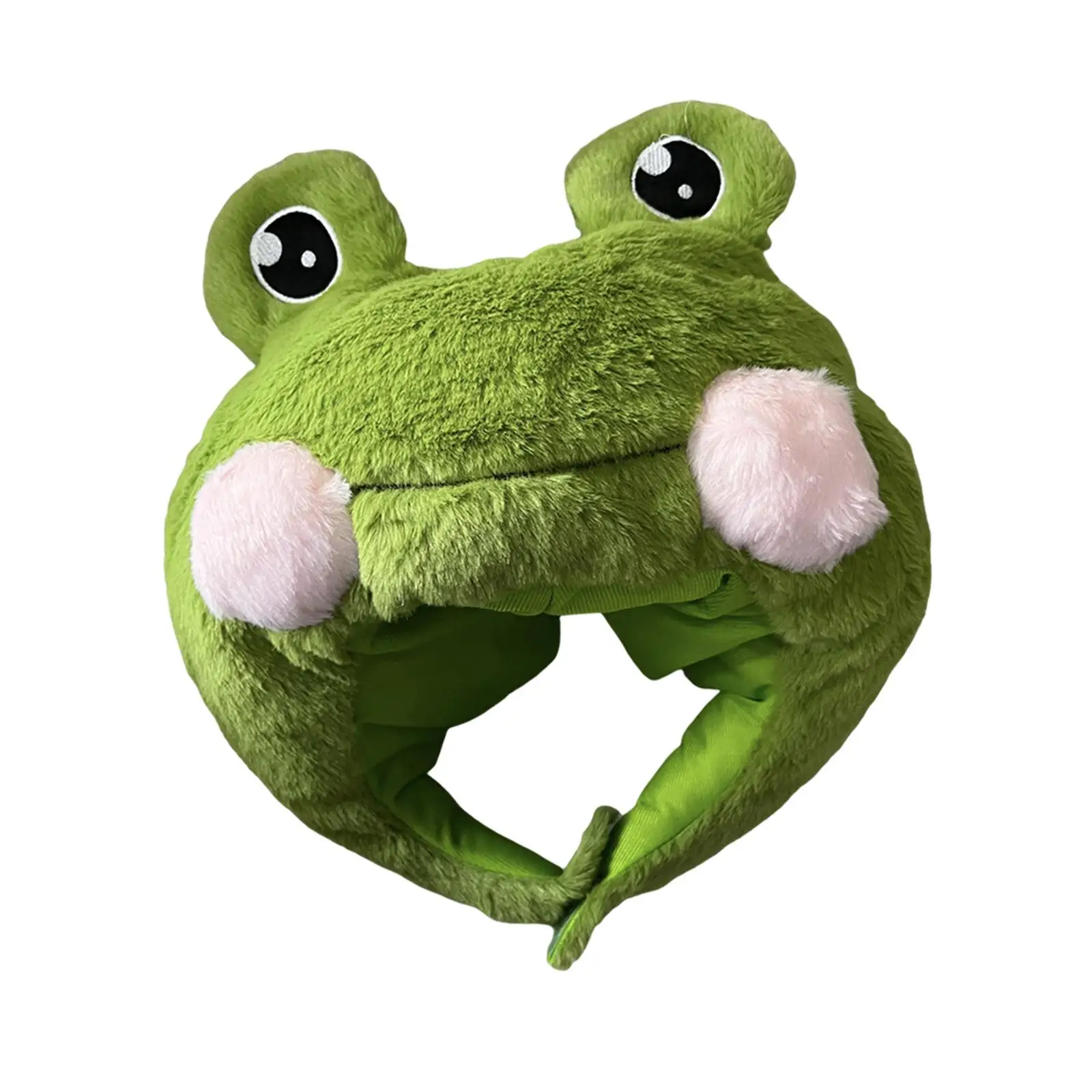 Novelty Plush Frog Hat Party Costume Hat Stuffed Toy for Birthday Photo Prop