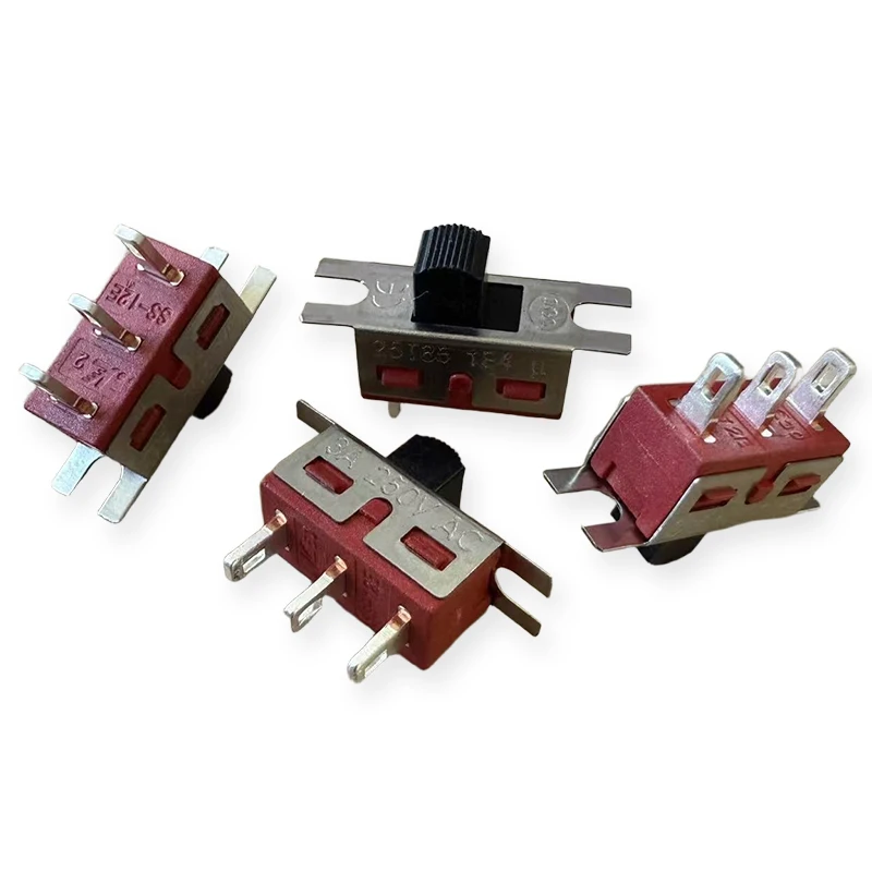 10PCS SS-12E07 Toggle Switch Handle Height 4mm 3-Pin 2-Position 3A 250VAC High Current Curling Iron And Vacuum Cleaner Switch