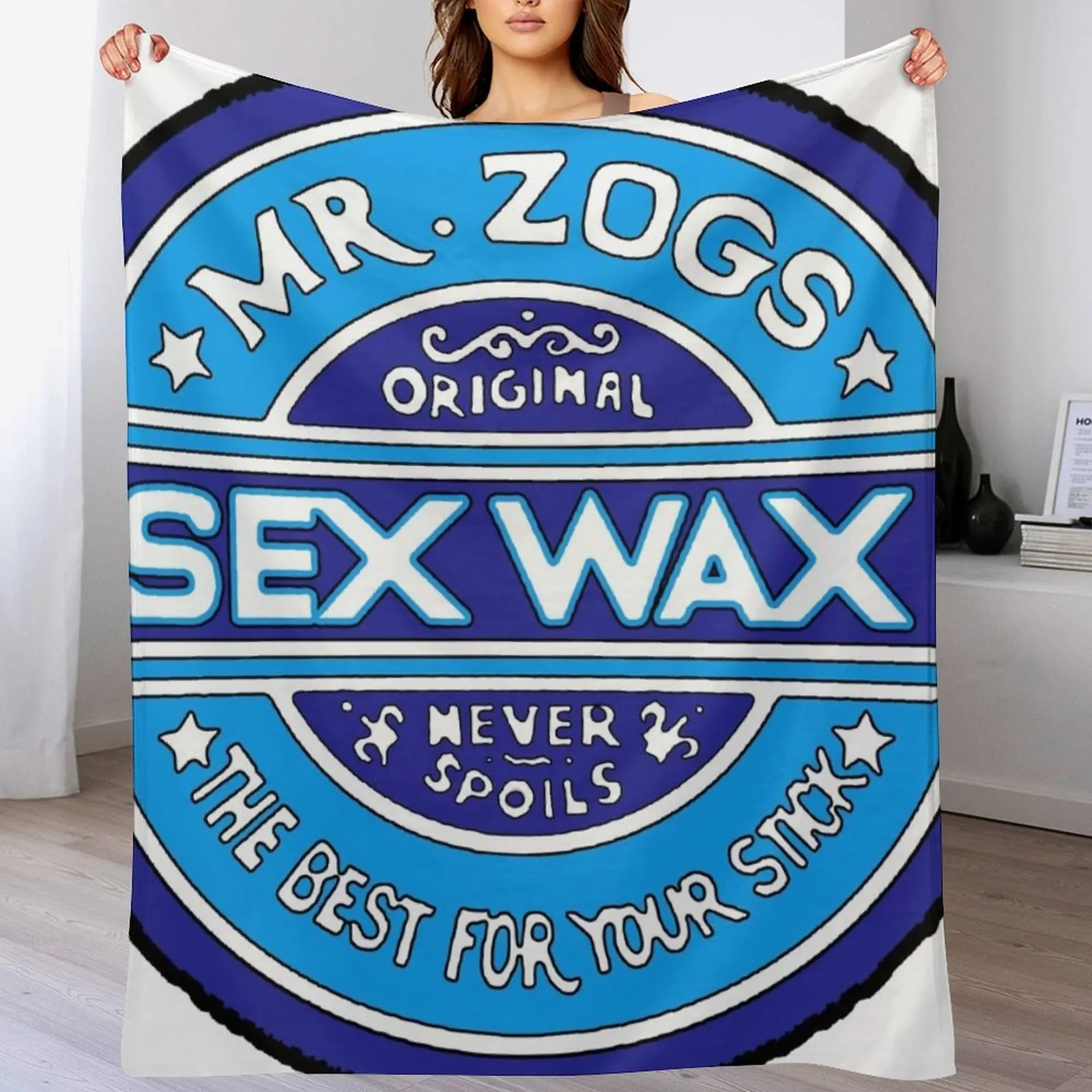 

Mr Zogs Blue Throw Blanket Bed covers Large Thin Sofas Blankets