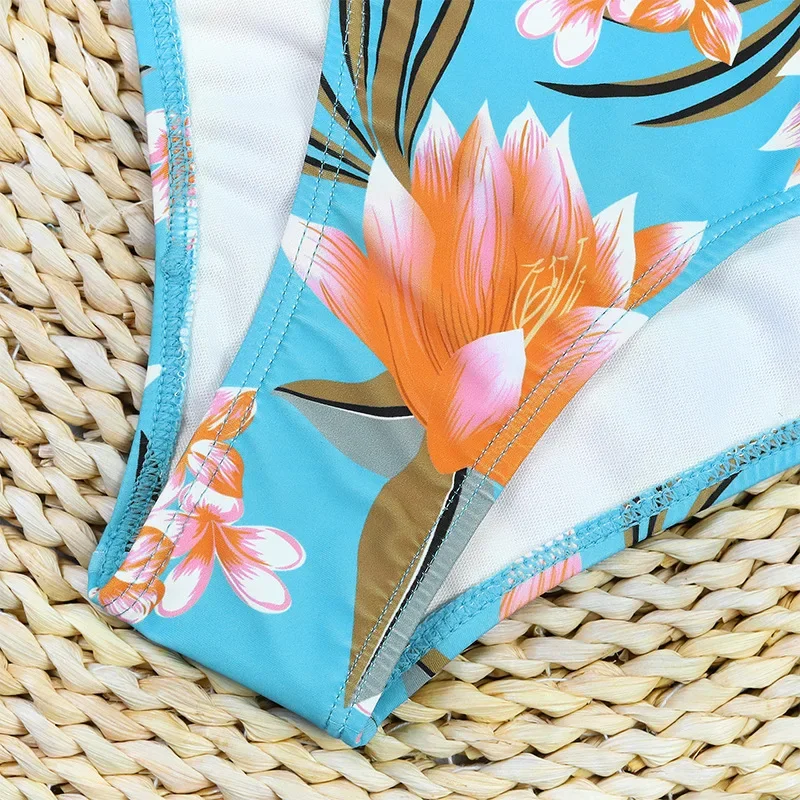 Print One Piece Swimsuit 2025 Swimwear Women Swimsuit Floral Bathing Suit Beachwear Sport Bikini Monokini Female Swimming Suits