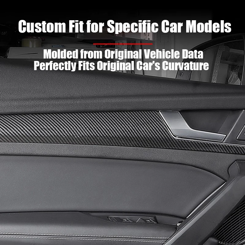 

Накладка на внутреннюю дверь из углеродного волокна для Audi Q5L, рамка с кнопкой подлокотника, декоративные аксессуары