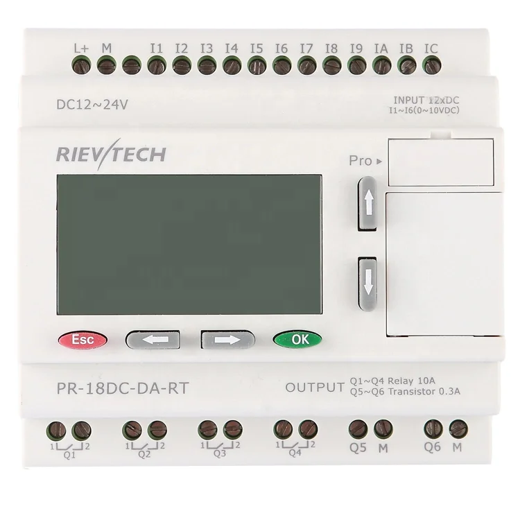PR-18DC-DA-RT Programmable Logic Controller Plc Automation Ladder Logic Controller