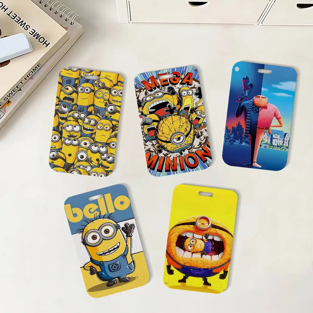 Cartoon D-Despicable Me ID Badge Holder With Lanyard Neck Strap For Office School Name Card Credentials Case