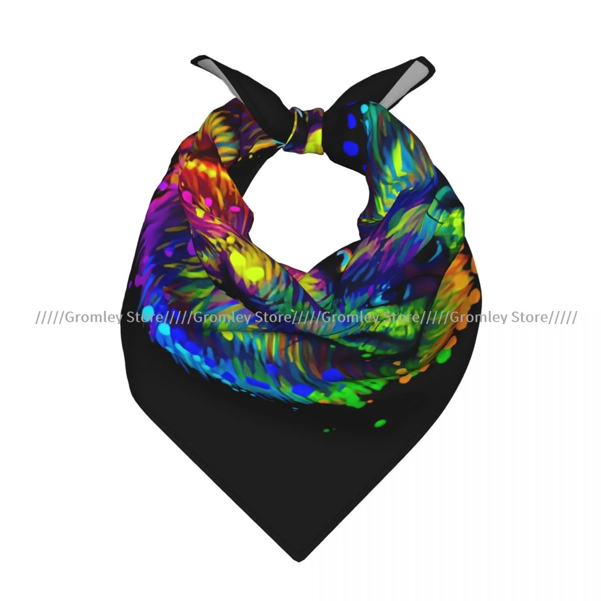

Neon Wolf Head Square Scarf Ladies Casual Head Neck Wrap