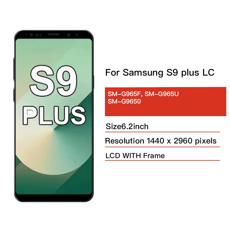 Ekran wyświetlacza S9+ do Samsung S9 Plus LCD Wyświetlacz Dotykowy Digitizer G965 G965F G965U G9650 Wyświetlacz z Ramką — zdjęcie produktu 2
