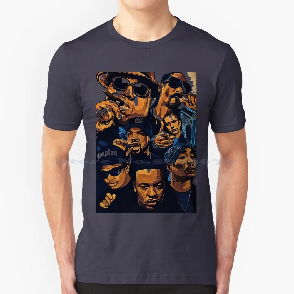 Hip Hop Legends All Together T Shirt , Vintage T-Shirt T Shirt 100% Cotton Tee 80 S Vintage Best Sellers Music Hip Hop Legends