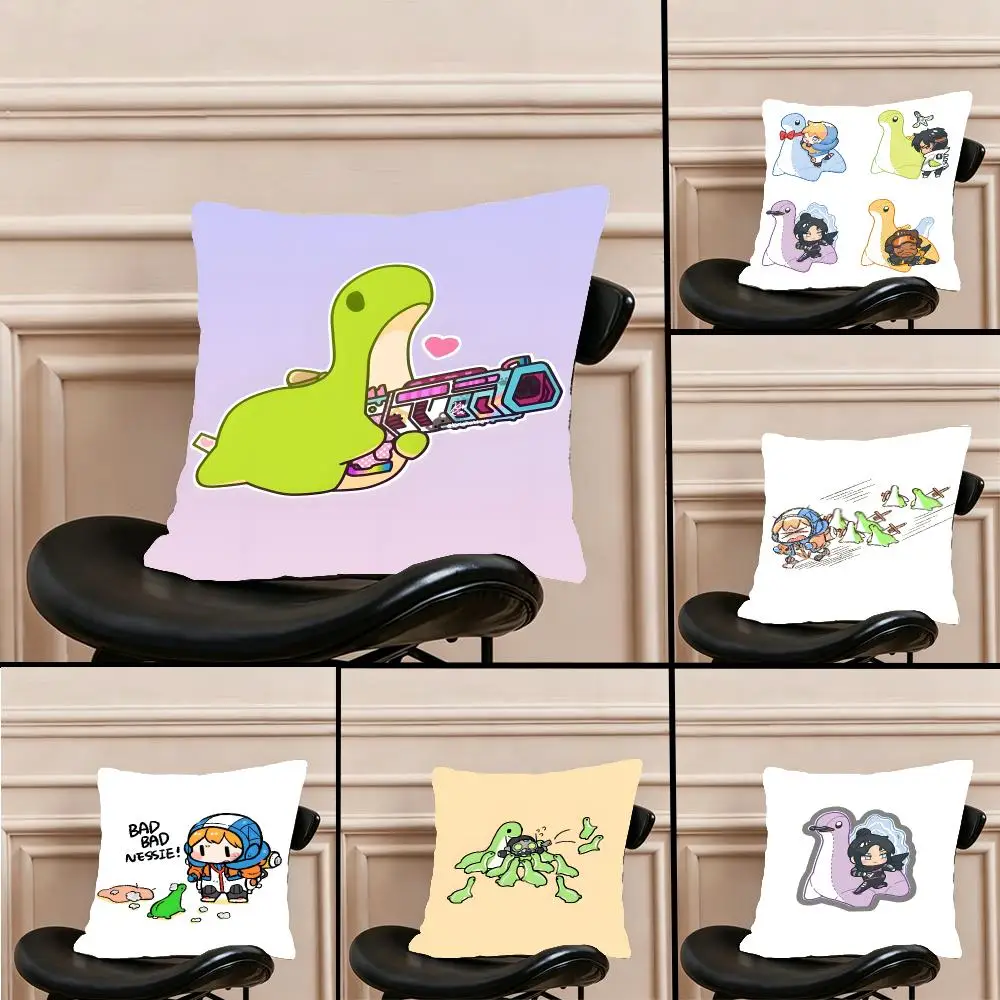Game Character Apex Nessie Cushion Cover Warm coral fleece Cute kawaii plush Kawaii mascot throw