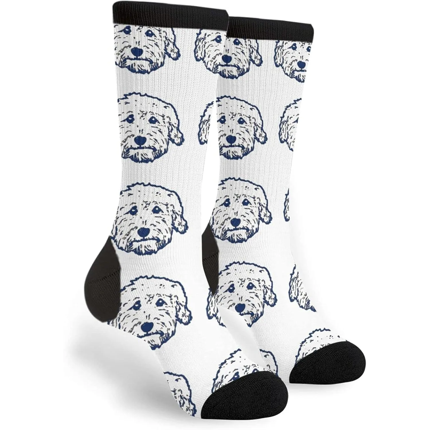 

Cute Goldendoodle Unisex Printing Seafarer Socks Deluxe Personality Short Sock 40CM