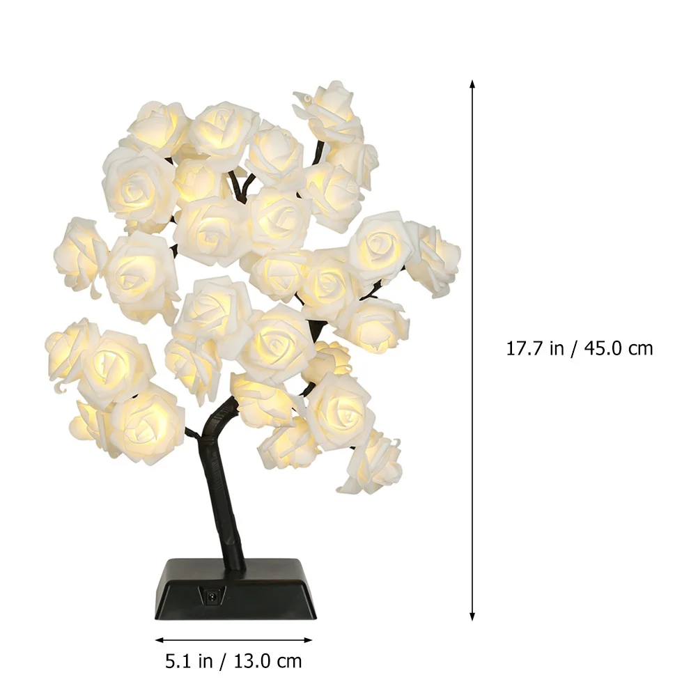 

1 pc Rose Light Led Lamp, Waterproof Tree Shape Design, Bedroom Decorative Light, Indoor Creative Desk Lamp,