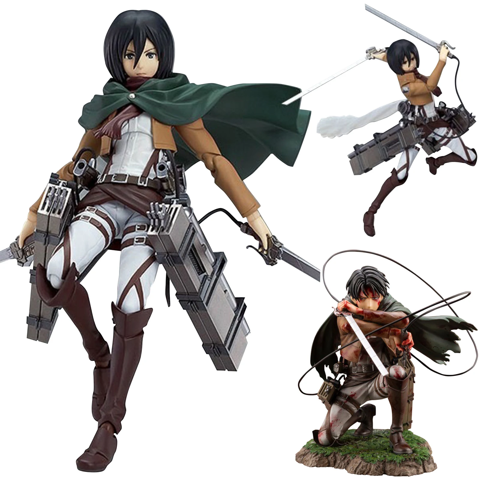 

Anime Titan figure Eren Jaeger Levi action figure Eren Jaeger Levi figurine Doll PVC Super Mobile Model Toy Collect Statue Gift