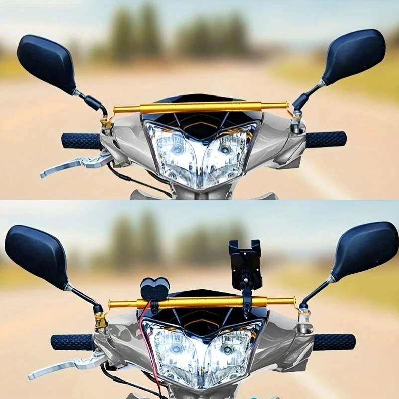 Universal Multifunction Motorcycle Balance Bar Modified Aluminum Alloy Extension Handlebar Headlamp Bracket Moto Accessories image 5