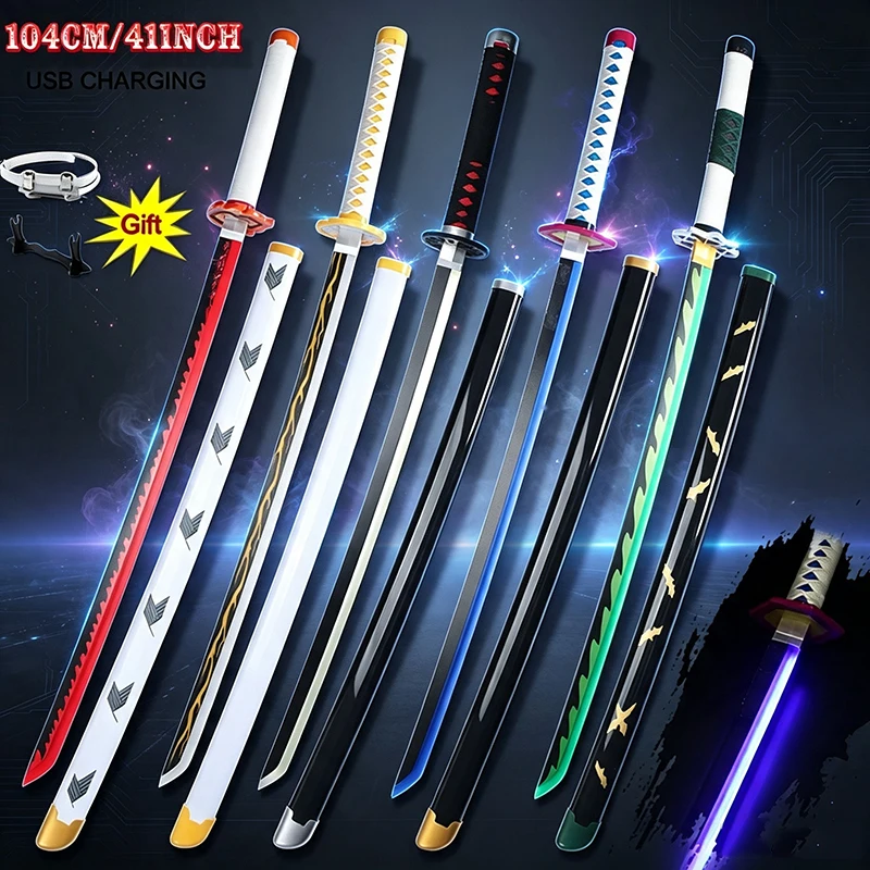 Anime Cosplay Tanjiro - LED-Katanas 104cm/41