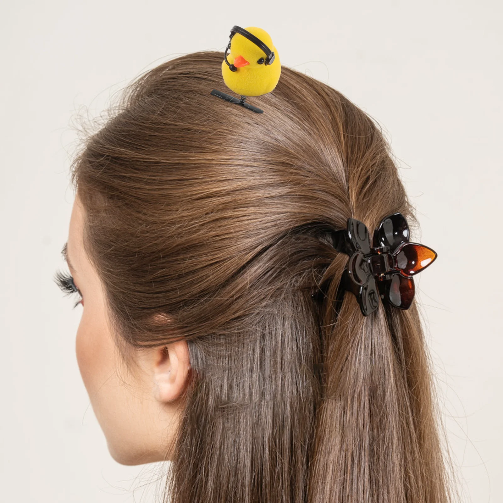 

15Pcs Yellow Duck Hair Clips Cartoon Animal Hairpins Party Travel Summer Holiday Accessories Yellow Hair Accessories