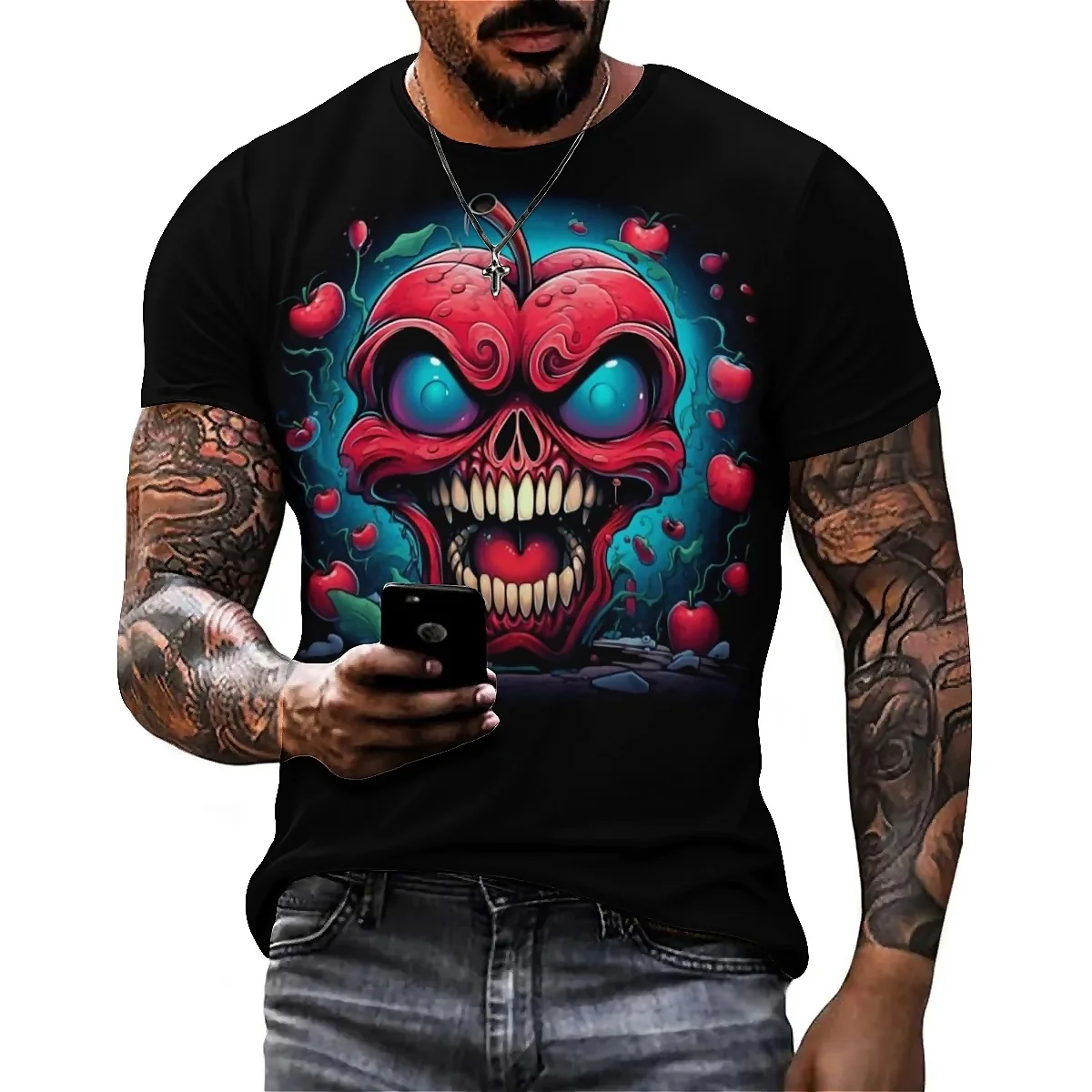 

Vintage Cute Steampunk Men's 3D Printed Short-Sleeve T-Shirt - High-Quality Silky Printed Top