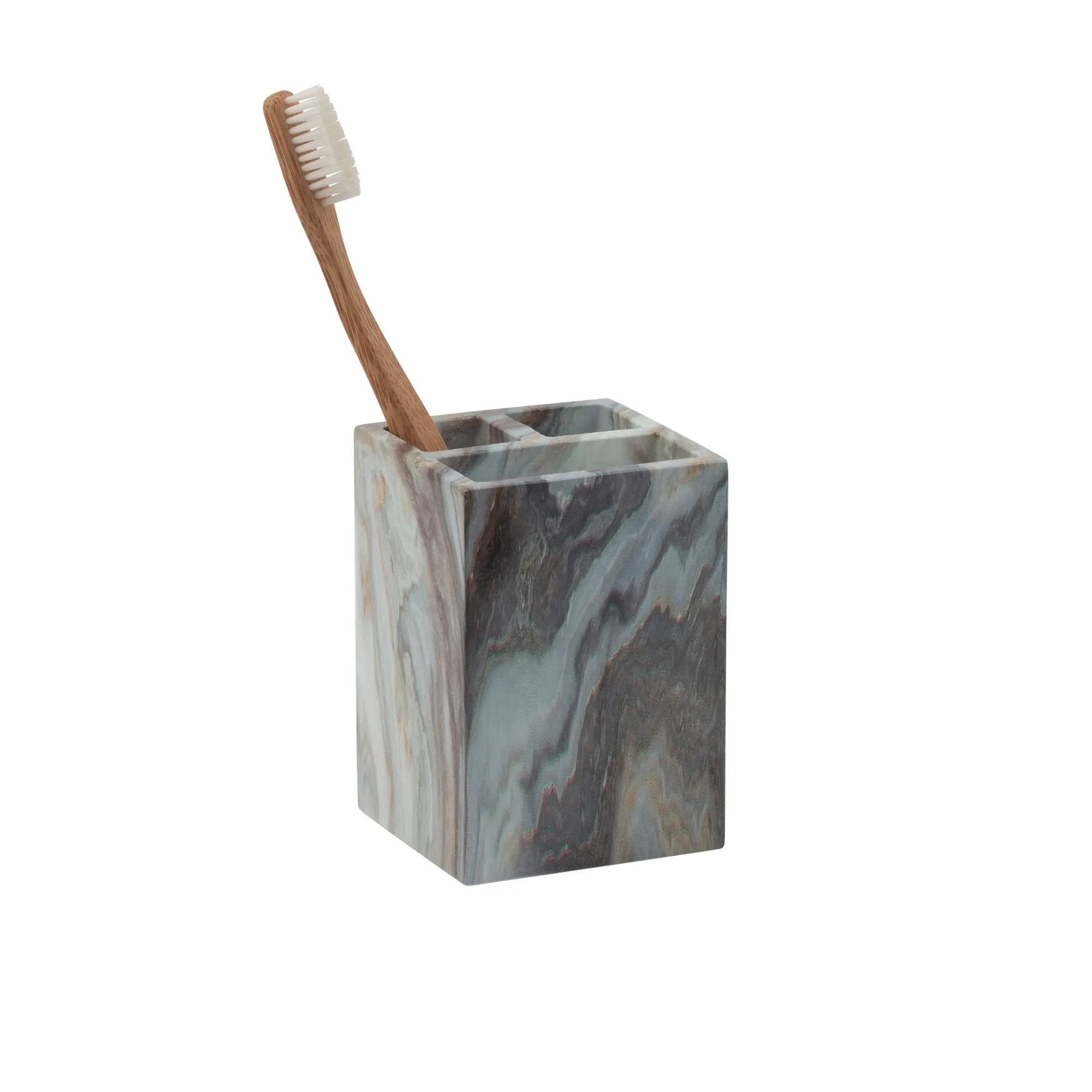 حامل فرشاة أسنان من البوليريسين المربع من ELLE Paris باللون العقيق