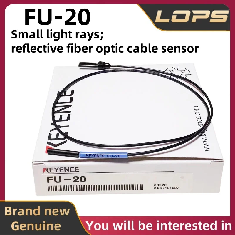 FU-20 Brand new genuíno KEYENCE Pequenos raios de luz sensor de cabo de fibra óptica reflexiva