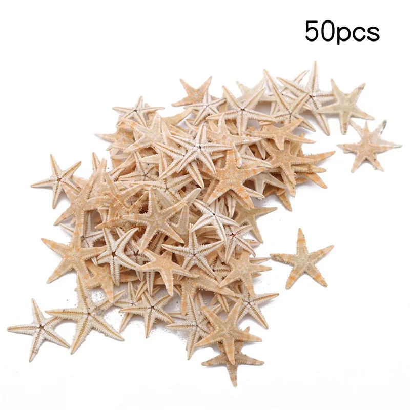 1 Box Natural Starfish Seashell Beach Craft Natural Sea Stars DIY Beach Wedding Decoration Crafts Home Decor