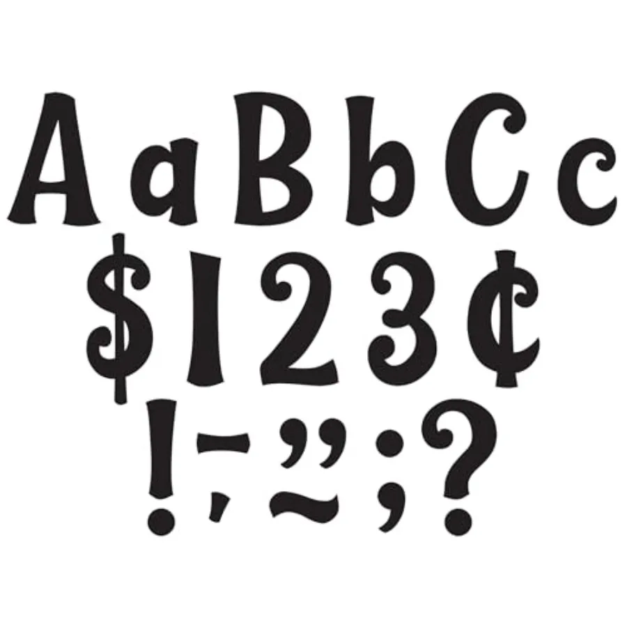 

Black 4" Wild Whimsy Letters Combo Pack TCR9197