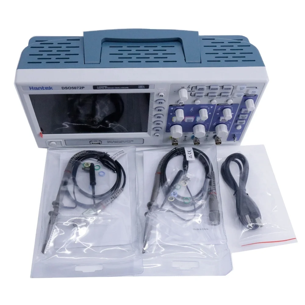 DSO5072P Digital Handheld Storage Oscilloscope 2 Channels 70MHz 1GSa/s 40K Memory Depth Hantek