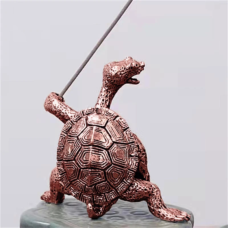 Classical Simulated Turtle Incense Holder Burner Stand Teahouse Accessory Home Chinese Decor Multifunction Retro Censer