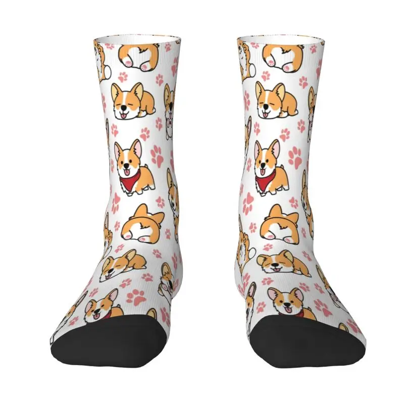 Cute Corgis Dress Socks Men Women Warm Funny Novelty Crew Socks