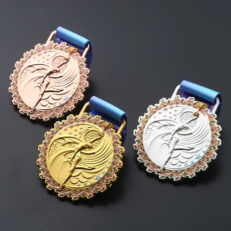 

Custom-made metal dance MEDALS, music art, ballet gold MEDALS, nameplates, school children's commemorative MEDALS