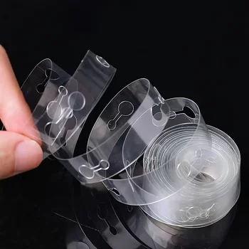 1 rolo de corrente de balão, corda de balão, festa de aniversário, casamento, decoração de quarto de casamento, buraco duplo, corrente de balão