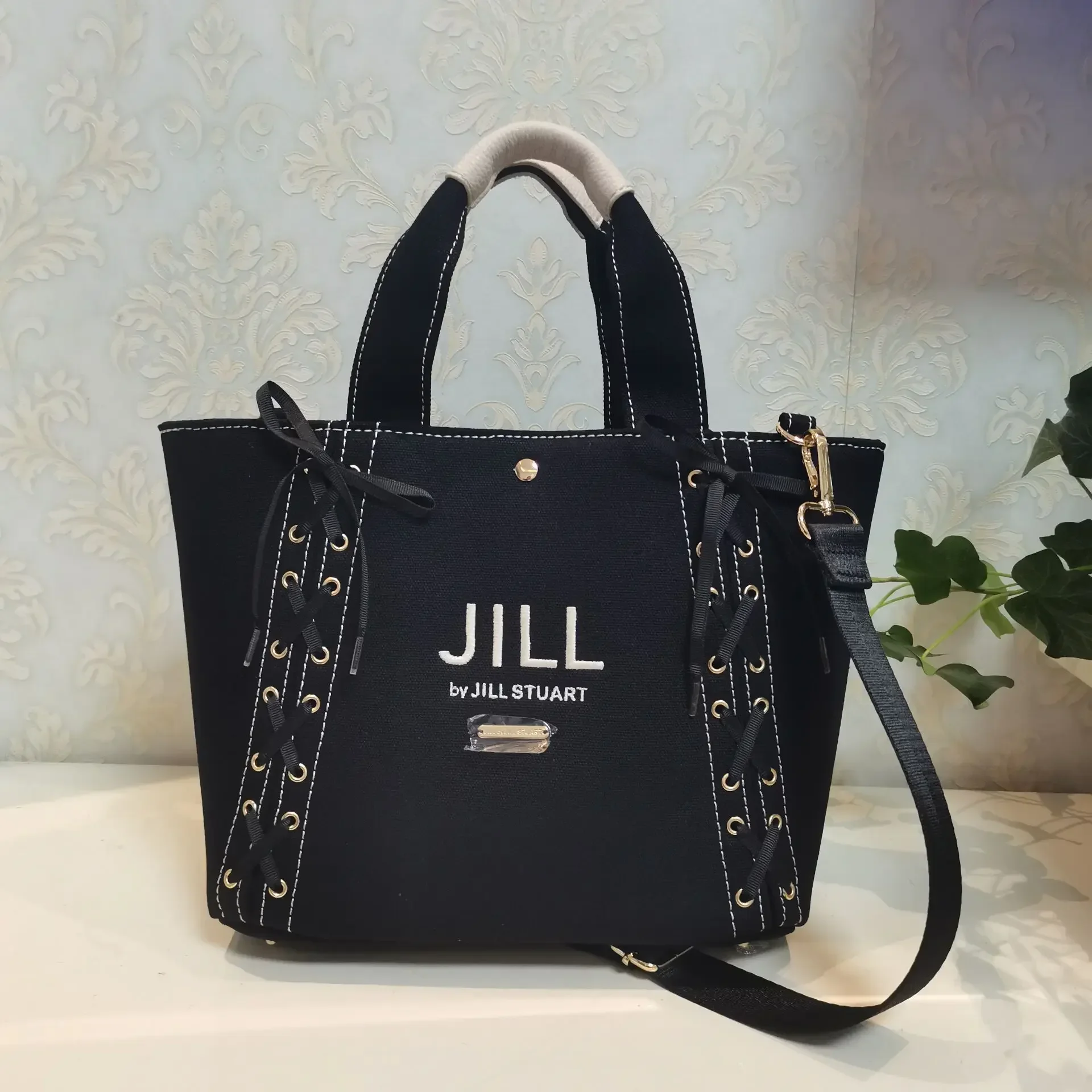 Japanese Style Lace Bow Canvas Women Handbag Fashion Sweet Crossbody Bag Casual Shoulder Bags Shopping Bags