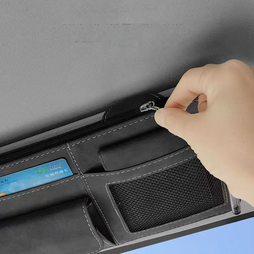 Fit For Great Wall Tank 300 Hi4-T 2025 2026 Flip fur tank sun visor multifunctional storage bag car interior glasses clip ID bag