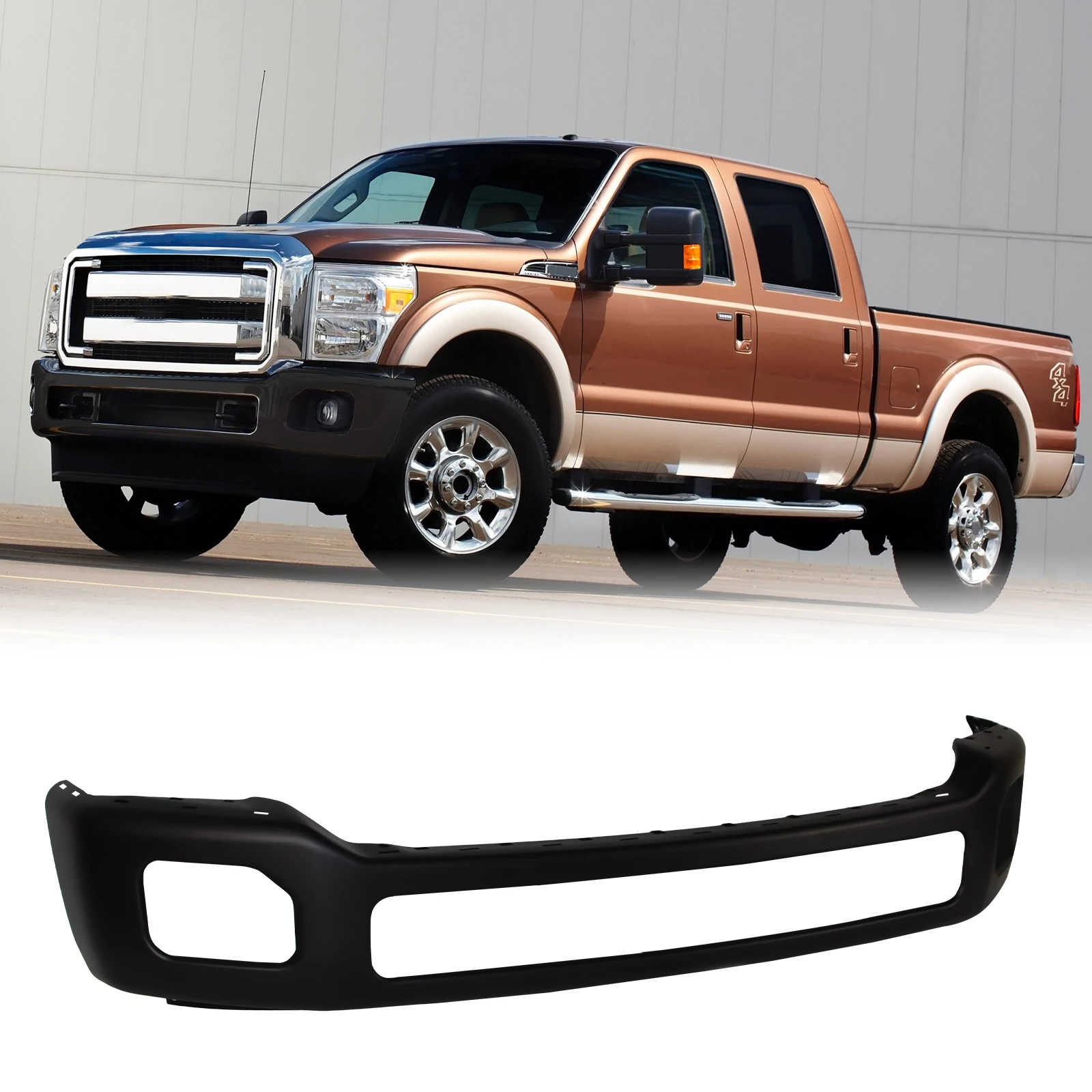 Acier noir de pare-chocs avant pour 11-16 Ford F-250 F-350 F-450 Super Duty apprêté