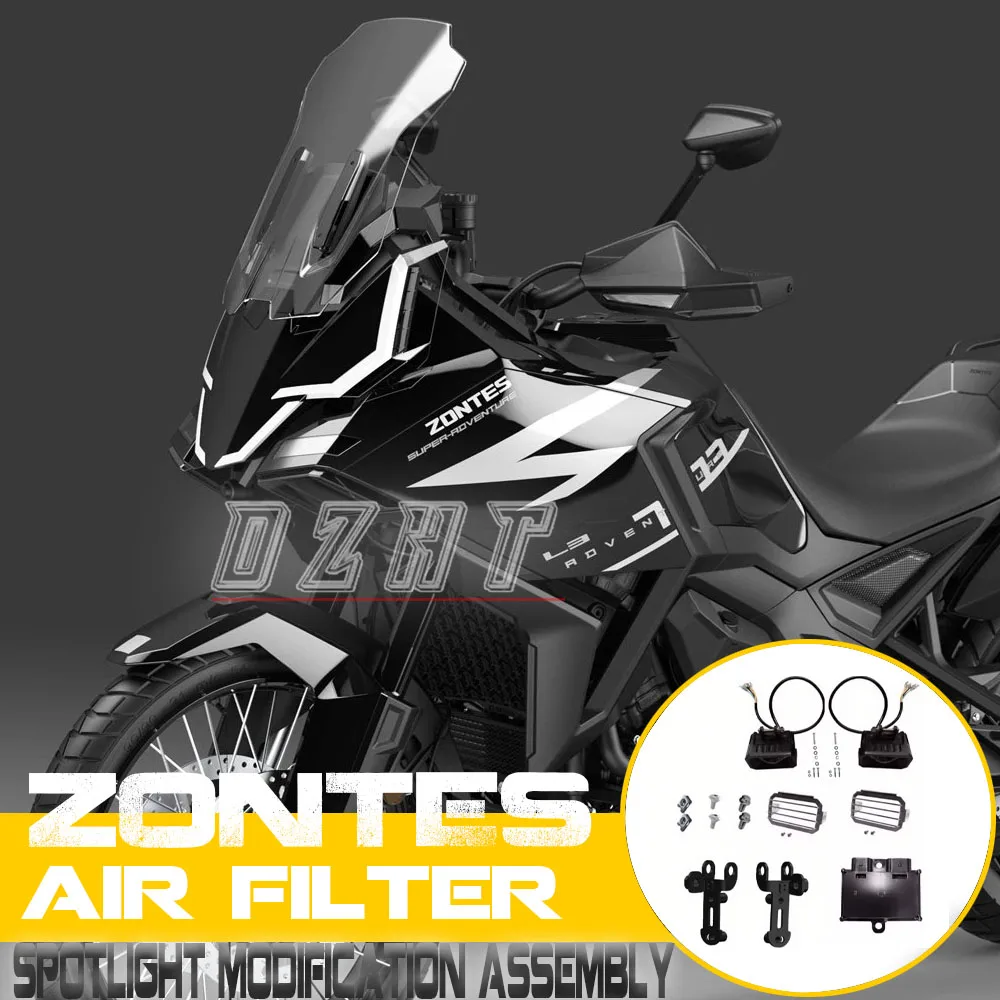 

FOR ZONTES 703F rally motorcycle modified headlights left and right spotlights fog lights guardrail lights original accessories