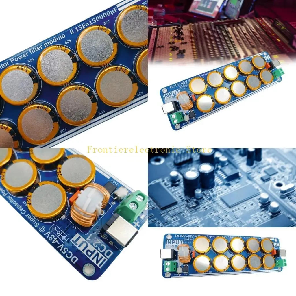 G8DB Supercapacitor Power Filtering Linears Power Switching 5V-48V 10A for Sound Card Filter Board