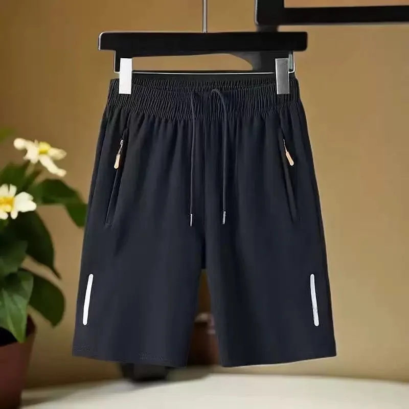 Ice Silk Men Shorts Gym Casual Shorts Quick Dry Sweatpants Running Beach Sports Short Pants Breathable Fitness Jogging Shorts