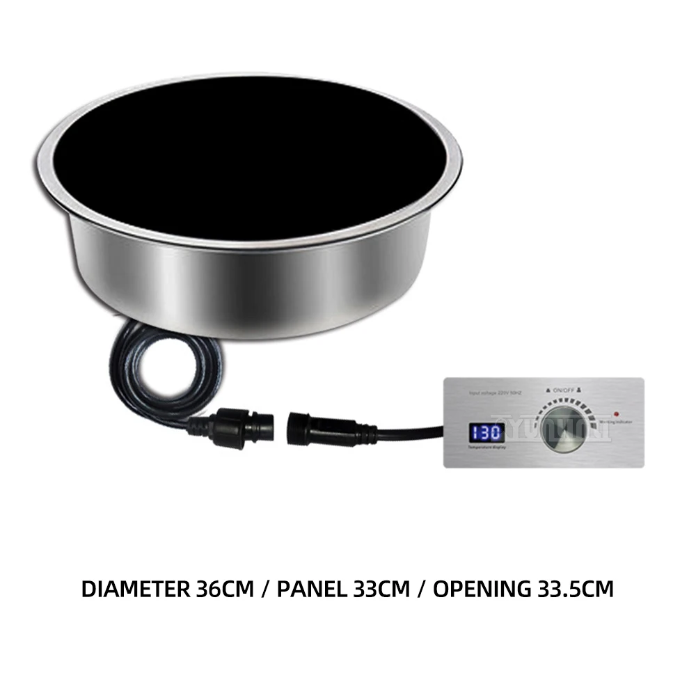 Circular Embedded Insulation Stove 36cm Commercial Food Insulation Board Intelligent Insulation Furnace