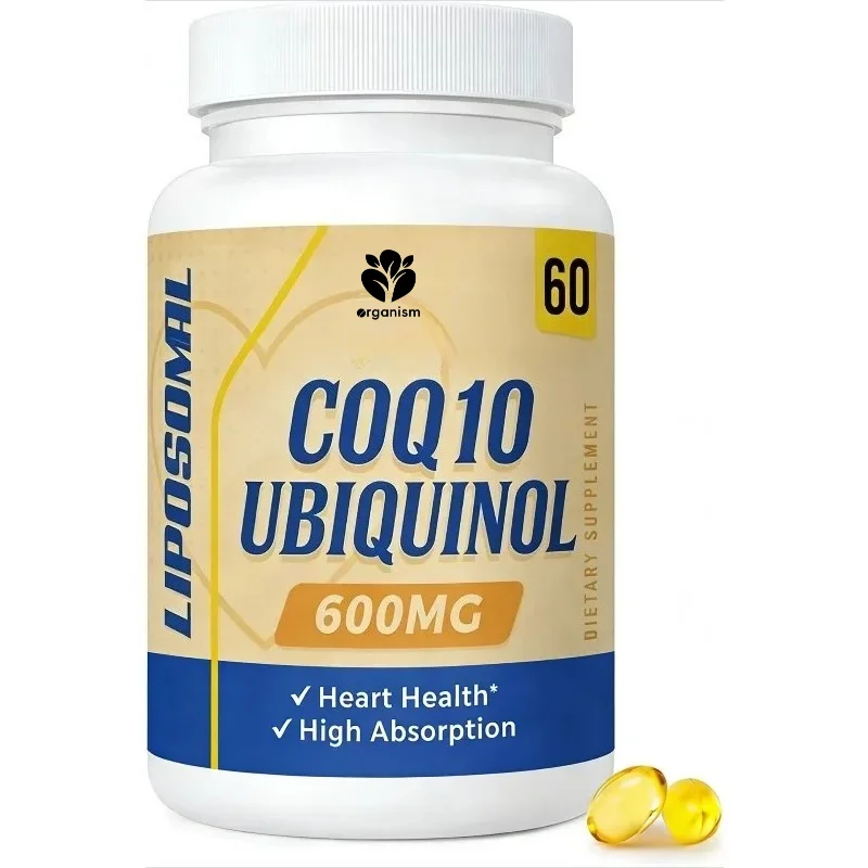 Liposomal Coenzyme Q10 Pantone 600mg Soft Capsules - Active Antioxidant Form 60 Capsules