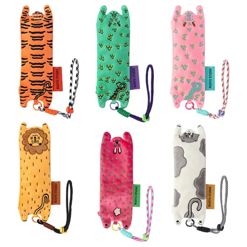 Cute Animal Long Strip Storage Bag Original Design Brush Pen Holder Casual Simple Style Unisex Youth Cartoon Anime Pattern