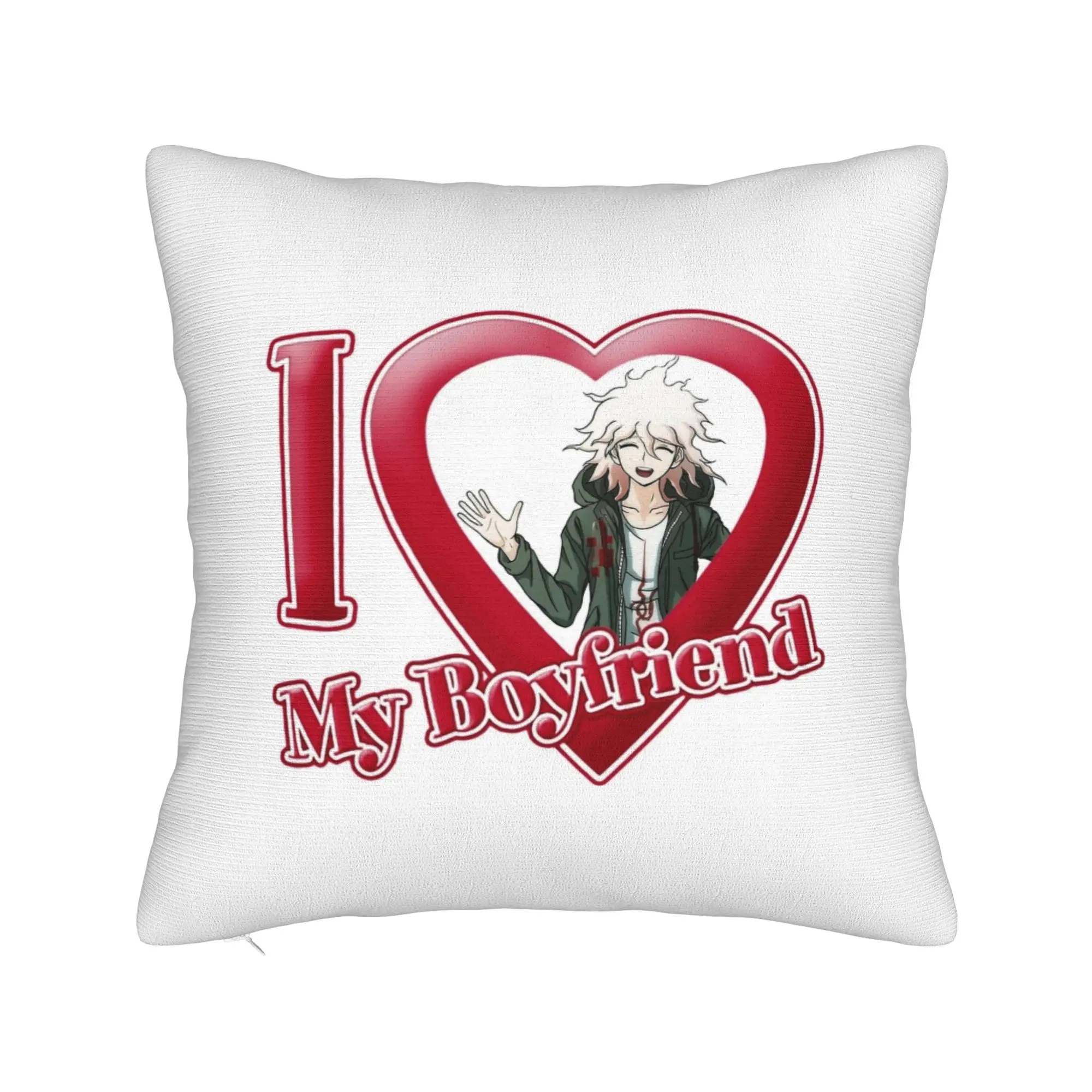 Nagito Komaeda Anime Pillowcase Double-sided Printing Cushion Cover Gift Throw Pillow Case Cover Home Square