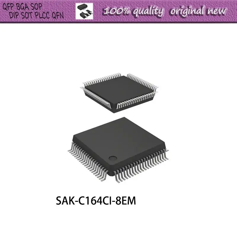 NEW   1PCS/LOT  SAF-C164CI-LM SAF-C515C-LM SAH-C167CW-L16M SAK-C164CI-8EM LQFP-80