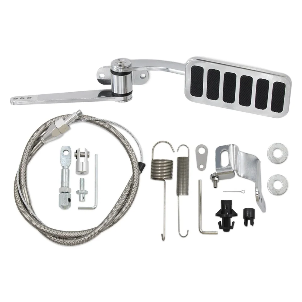 Aluminum Throttle Assembly For Cars Car Accessories Throttle Cable Kit Aluminum Construction Bolt-on Installation