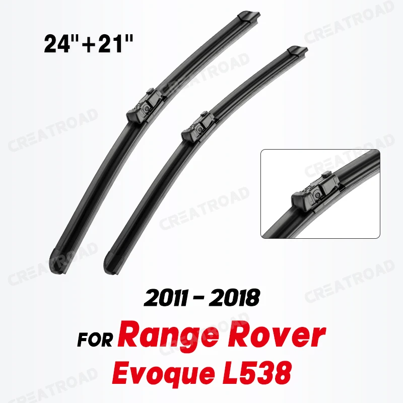 Wiper LHD Front Wiper Blades For Range Rover Evoque L538 2011 - 2018 Windshield Windscreen Window Rain Brushes 24\'\'+21\'\'