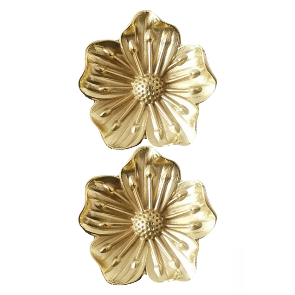 

Interior Design 42*42 Mm Brass Cabinet Pulls Dresser Drawer Handles Easy To Install Elegant Floral Design Intricate Detailing