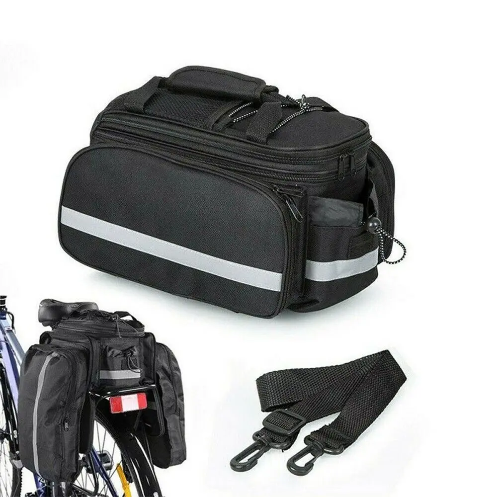 Large Capacity MTB Expandable Carrier Cycling Pack Waterproof Rear Seat Bag Bicycle Bag Seat Pannier Pouch Saddle Bags