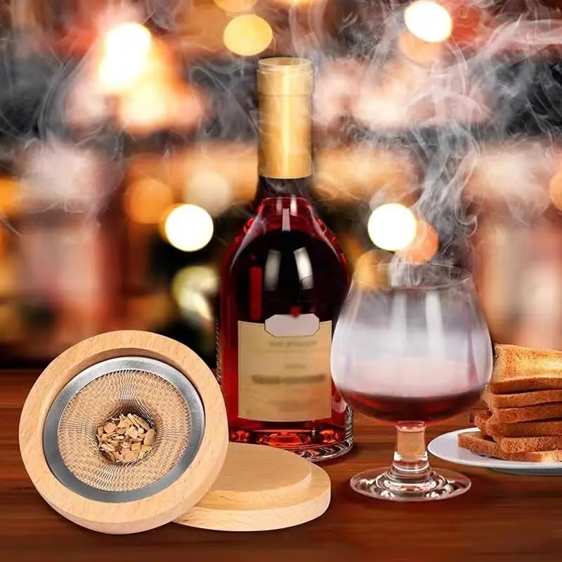 Kit per affumicatore da cocktail Smoking Master - Set di infusori per trucioli di legno per fumatore di bevande vecchio stile Whisky Bourbon con 4 gusti naturali